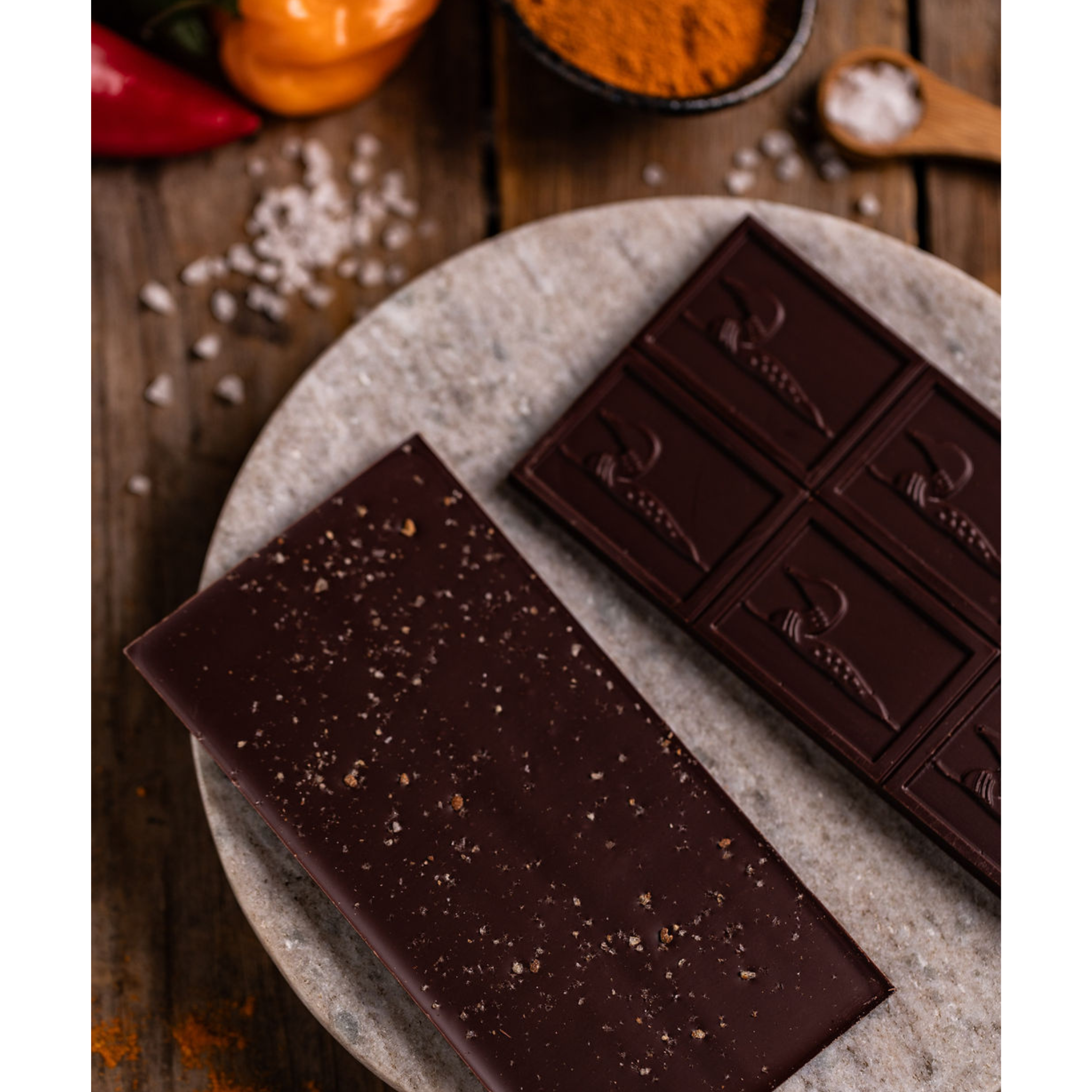 The Ghost & the Sea – Dark Chocolate with Ghost Pepper & Sea Salt