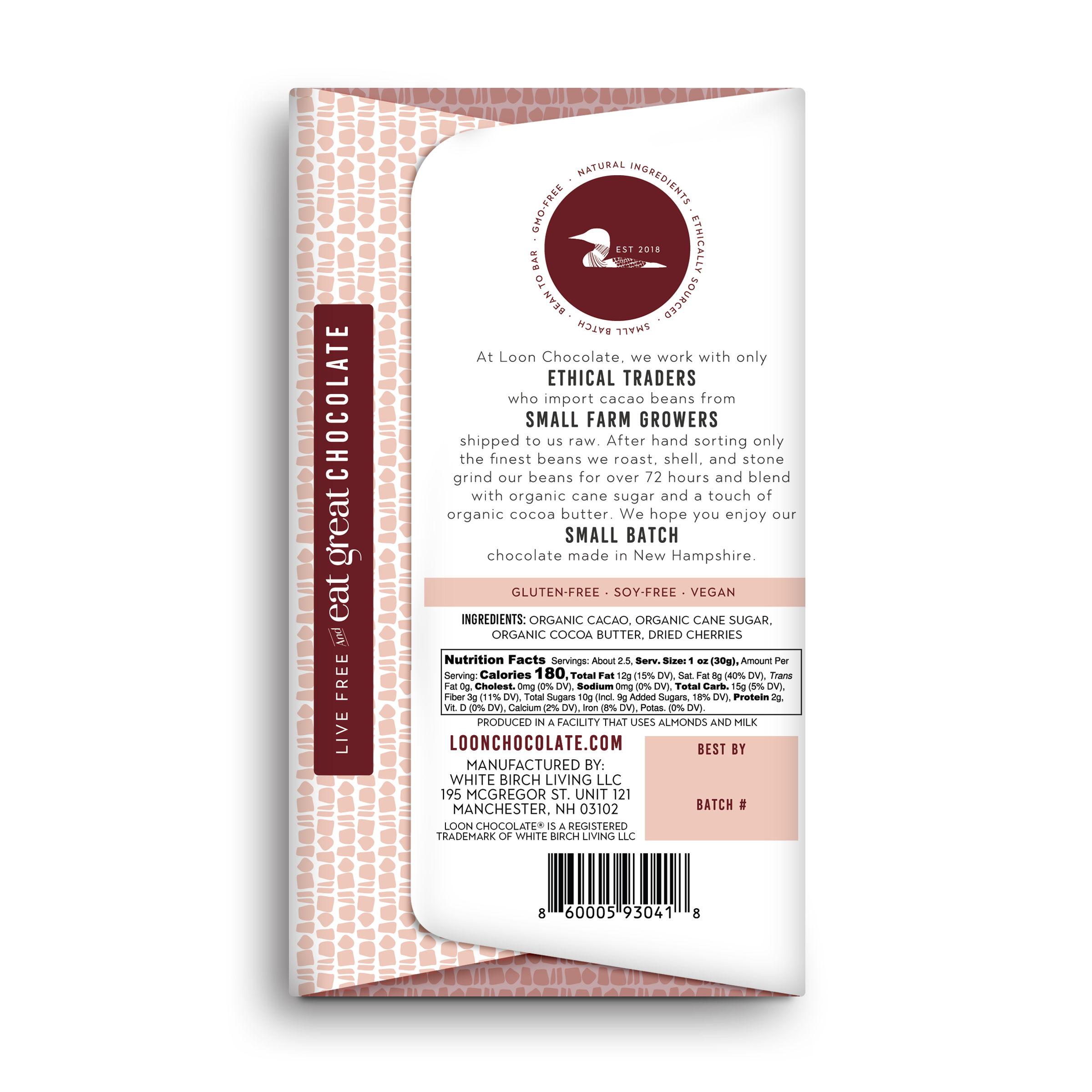 Dried Cherry – Dark Chocolate Bar