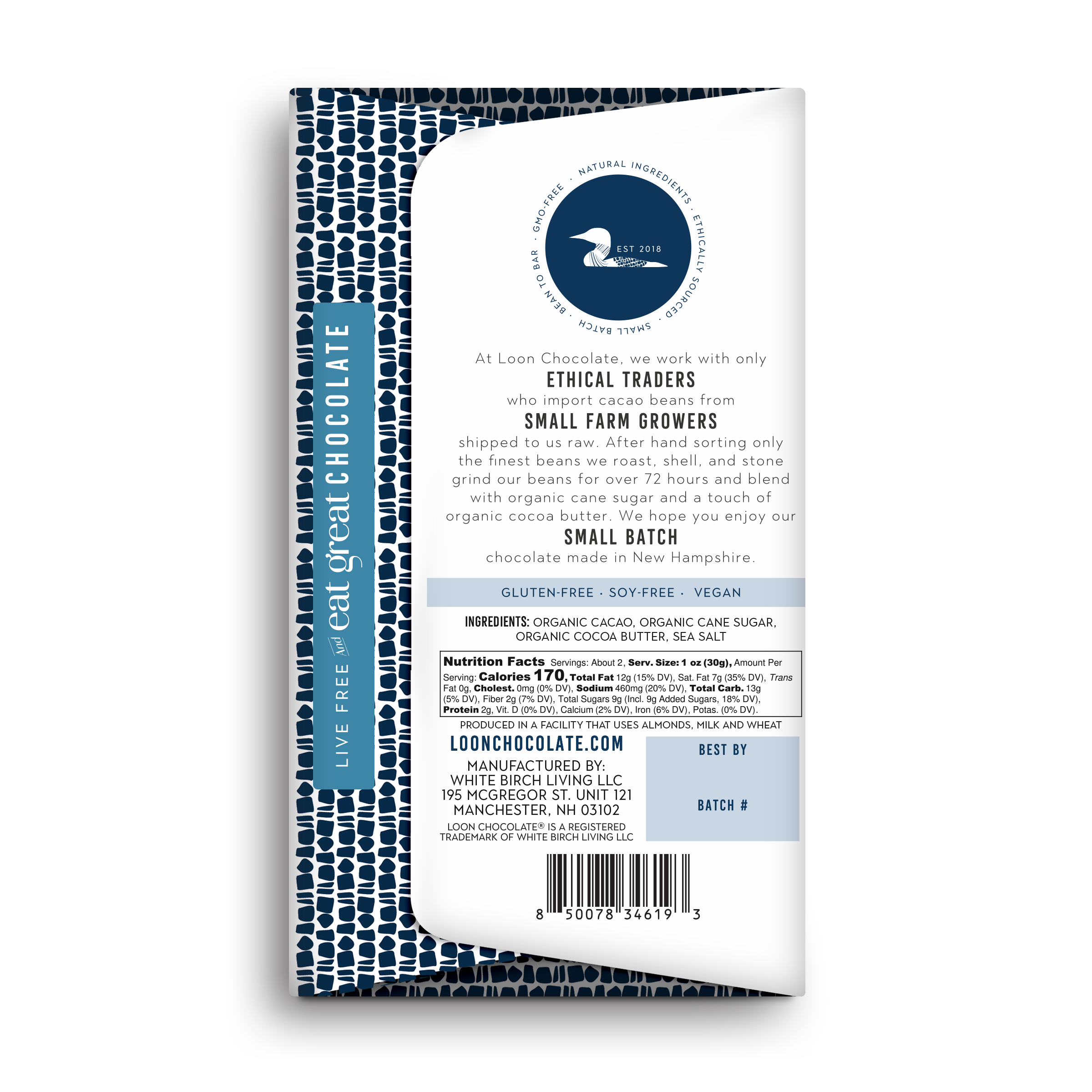 Maine Sea Salt – Dark Chocolate Bar