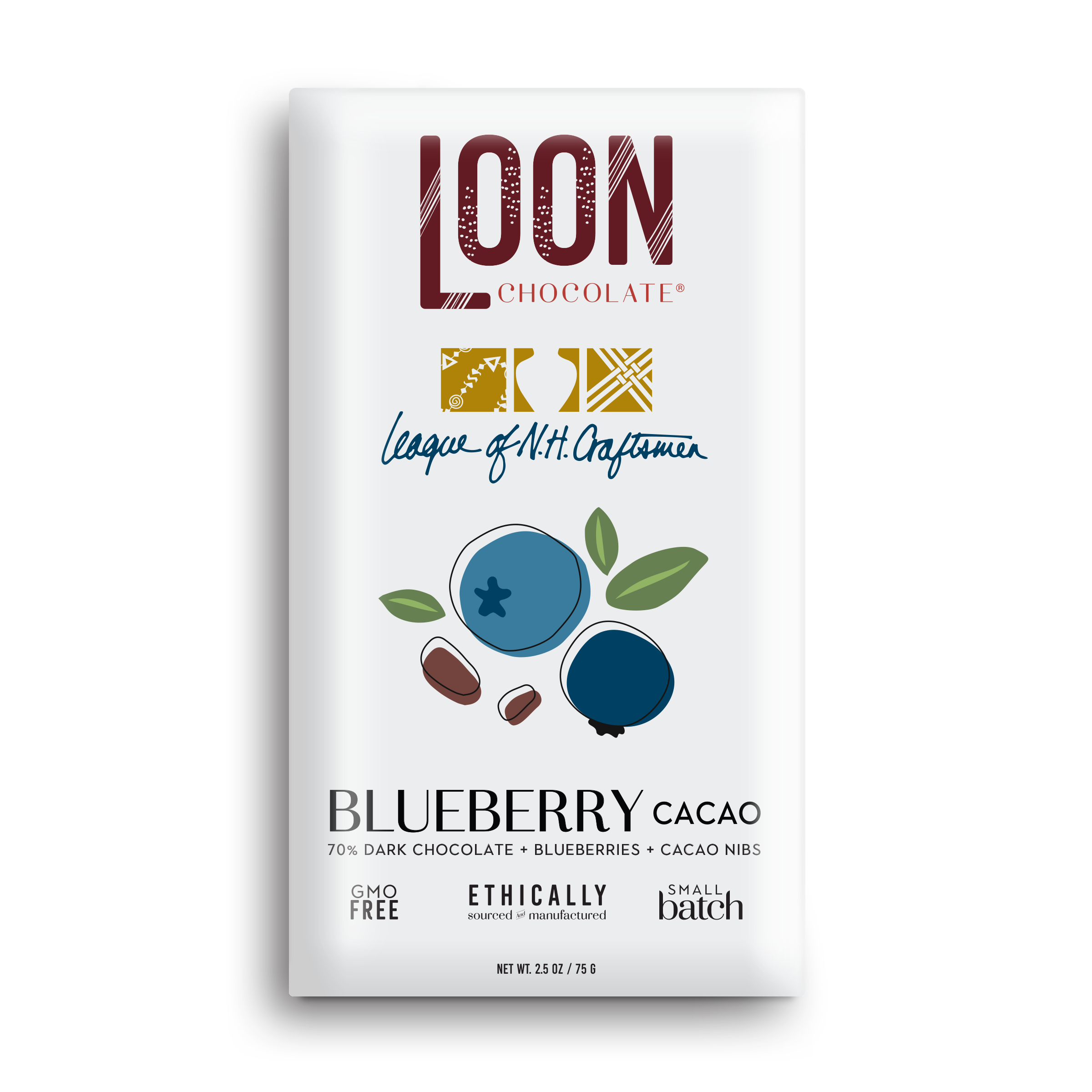 Blueberry-Cacao – Dark Chocolate Bar