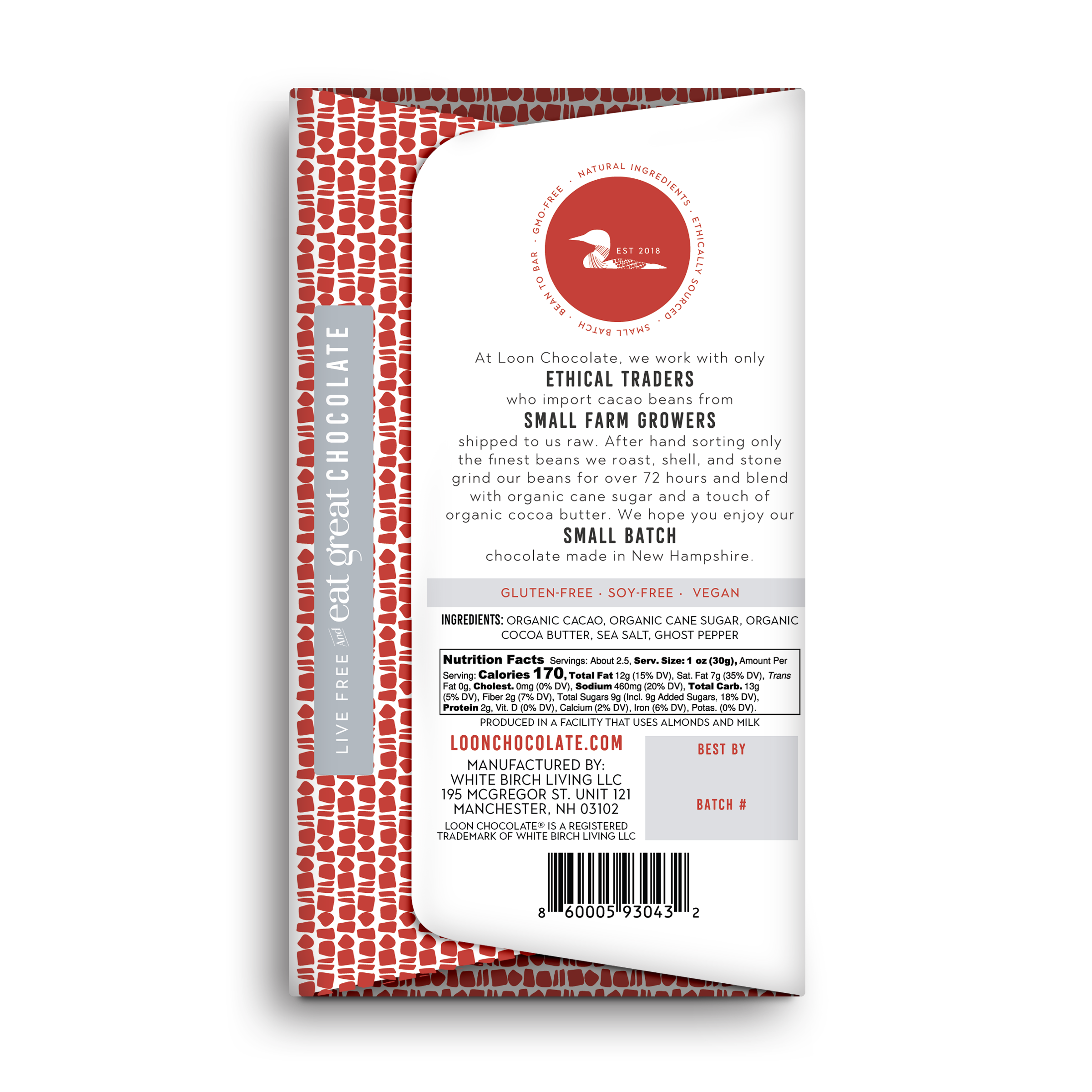 The Ghost & the Sea – Dark Chocolate with Ghost Pepper & Sea Salt